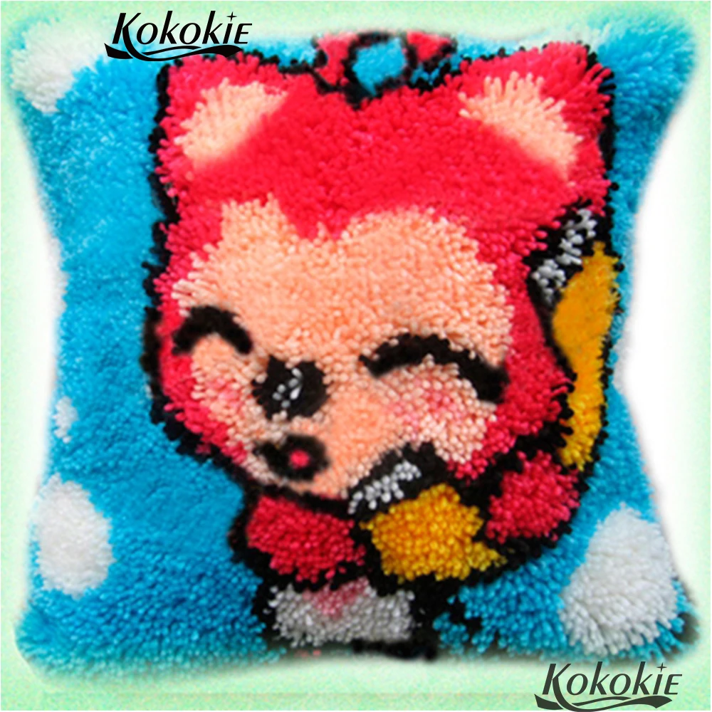 

Crocheting Rug Yarn Pillowcase cross stitch kits embroidery needlework sets Cushion Mat Latch Hook Pillow handmade 3d carpet