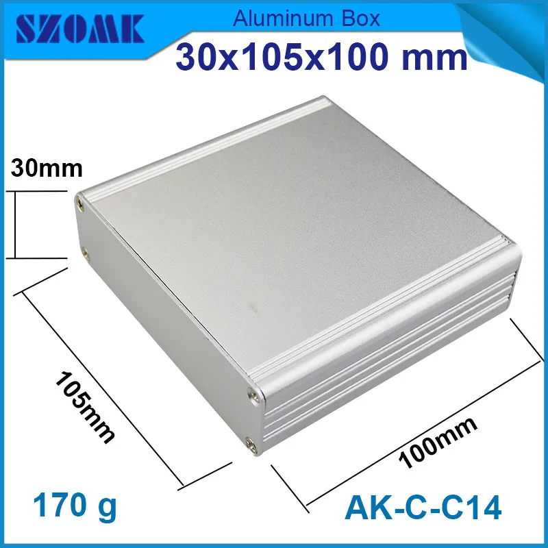 Фото 4 шт./лот Электрический алюминиевый корпус szomk для diy pcb широкий 30*105*100 мм 4 шт./лот Электрический алюминиевый корпус szomk для diy pcb широкий 30*105*100 мм