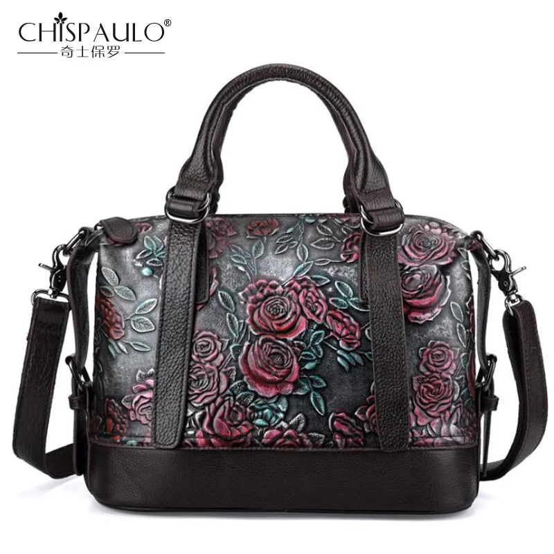 Женская сумка из натуральной кожи CHISPAILO с тиснением и подушкой 2019|sac a|women handbagsbolsa