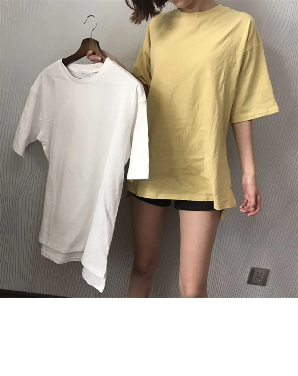 YouGeMan Harajuku одежда весна лето женская футболка Топ корейский Ulzzang винтажная Однотонная футболка с коротким рукавом женская футболка