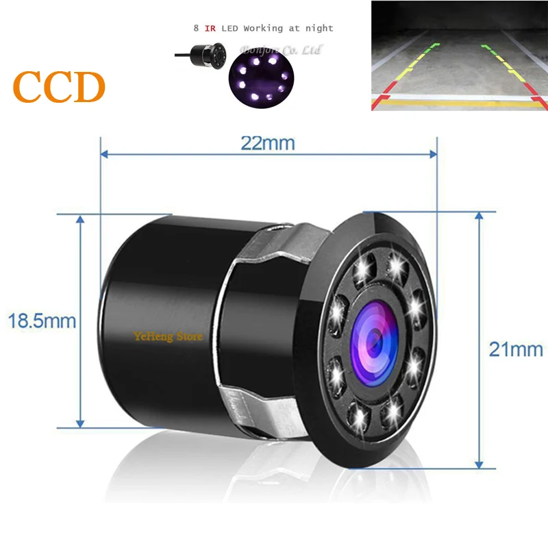 Камера заднего вида HD с 8 ИК светодиодами и ночным видением|parking camera|rear parking cameracar