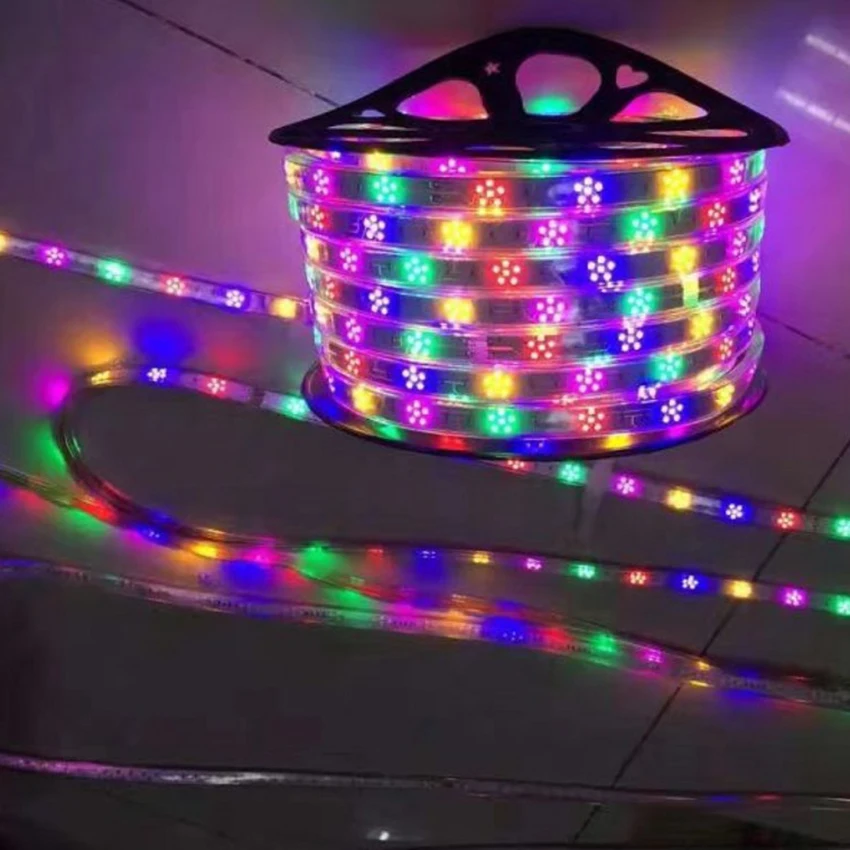 Водонепроницаемая светодиодная лента лошадиная гонка 220 В 2835 светодиодов/м