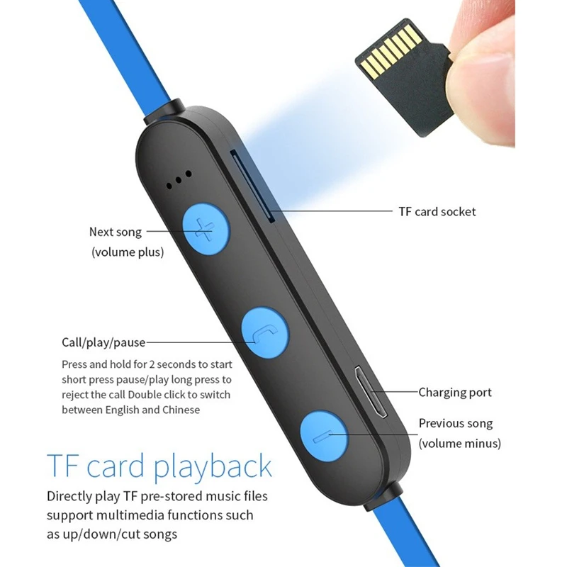 Беспроводные наушники IBESI Bluetooth 5 0 поддержка TF карты Спортивная гарнитура стерео