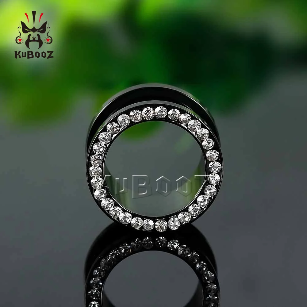 KUBOOZ из нержавеющей стали ушные датчики пробки туннельный расширитель серьги с винтовой застежкой пирсинг ювелирные изделия Модные кольца подарок унисекс 2 шт./лот