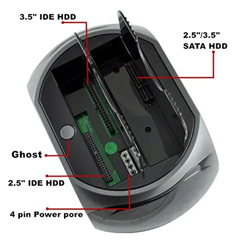 HBUDS 2," /3,5" IDE SATA HDD док-станция+ кард-ридер концентратор(красный