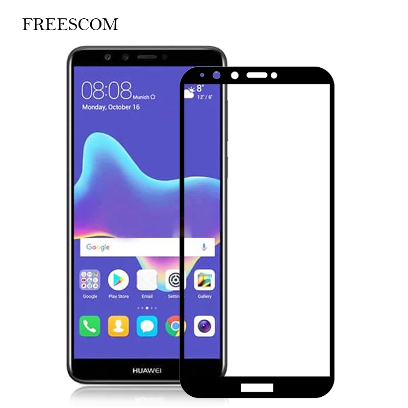 3D закаленное стекло для Huawei Y9 2018 полное покрытие 9H защитная пленка