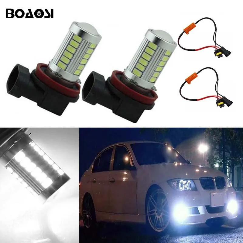 BOAOSI 2x H11 Светодиодный ные лампы для противотуманных фар без ошибок BMW 3/5 серии 328i