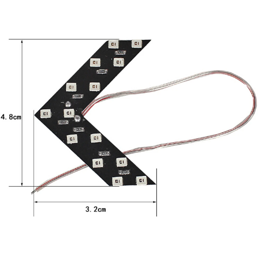 2 шт Автомобильный светодиодный стрелка Панель Зеркало заднего вида Индикатор