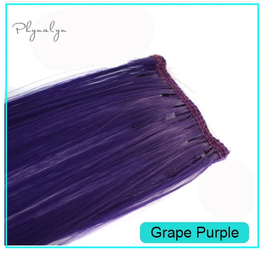 Grape Purple Синтетические волосы для наращивания для укладки волос 2 шт. заколки для прямых волос модные аксессуары для невесты - Color: Grape Purple