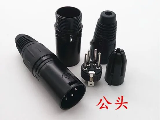 5 комплектов микрофонный разъем 4 ядерный Canon балансовая вилка Carron никелированные