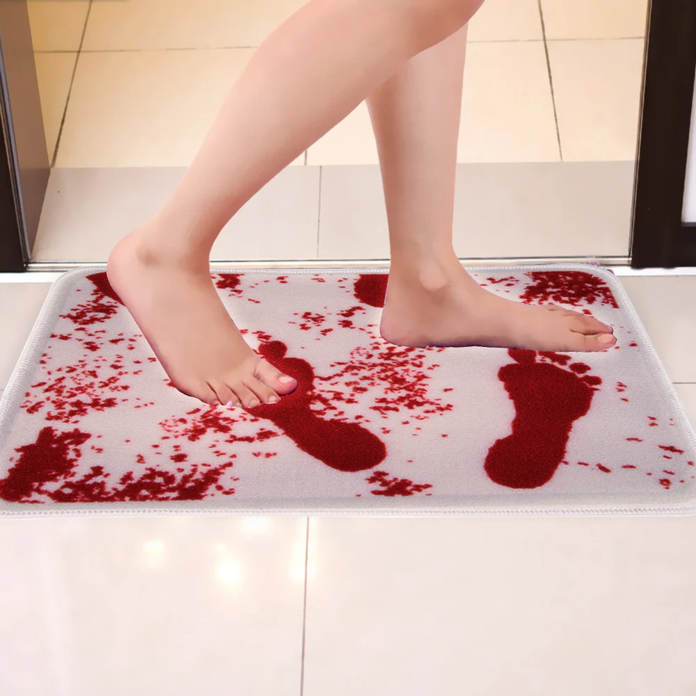 Моющийся душ ужас крови Ванна Ванная комната кровавый следом коврик не скользит |