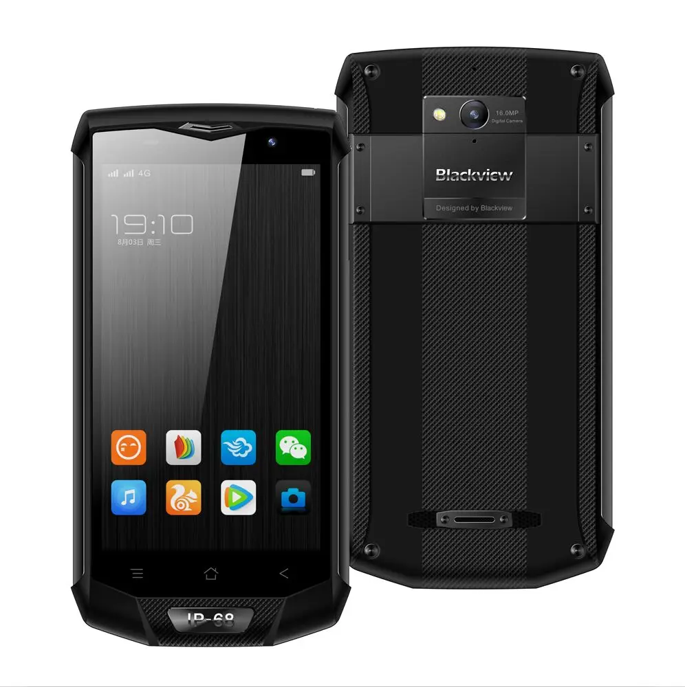 Черный Blackview BV8000 Pro 4G мобильный телефон 5," MTK6757 Восьмиядерный Android 7,0 6 ГБ ОЗУ 64 Гб ПЗУ 16 МП водонепроницаемый IP68 4000 мАч смартфон - Цвет: Черный