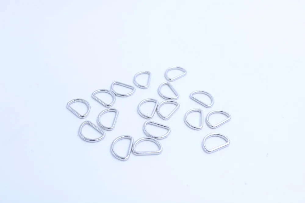 DIY 100pcs/lot 10mm 3/8&quot metal round alloy D Dee Ring adjustable buckles silver | Дом и сад