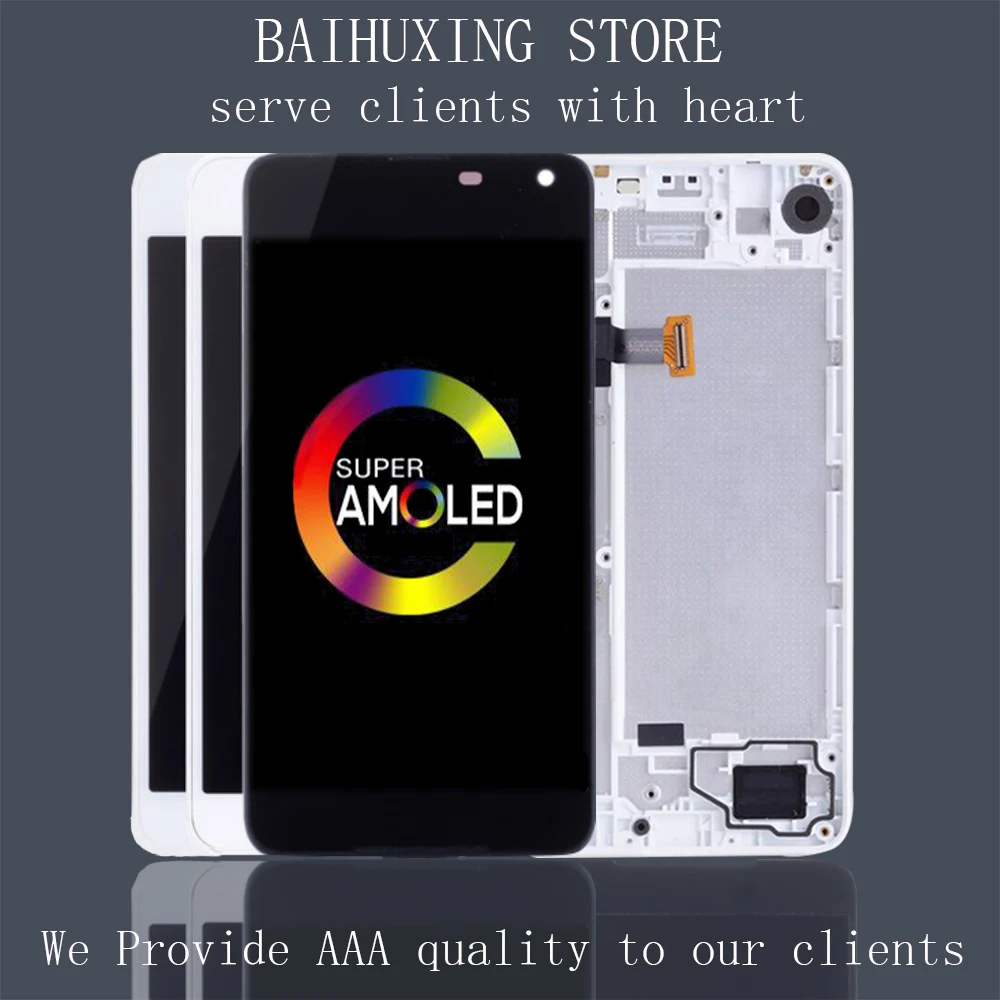 5.0"Original For NOKIA Lumia 650 LCD Display Touch Screen with Frame Digitizer Microsoft Replacement RM-1154# | Мобильные