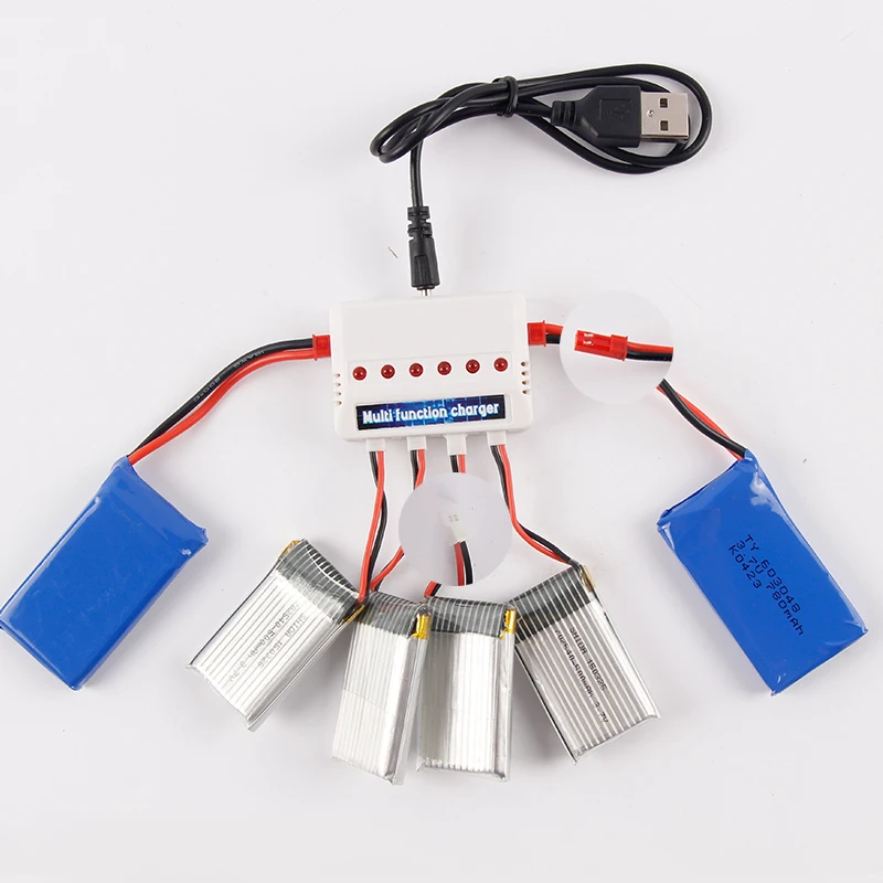 2 JST и 4 порта 0 6 в 1 зарядное устройство для Hubsan SYMA X5C X5SC X5SW H107 U818A V686G V959 3 7 V батарея |
