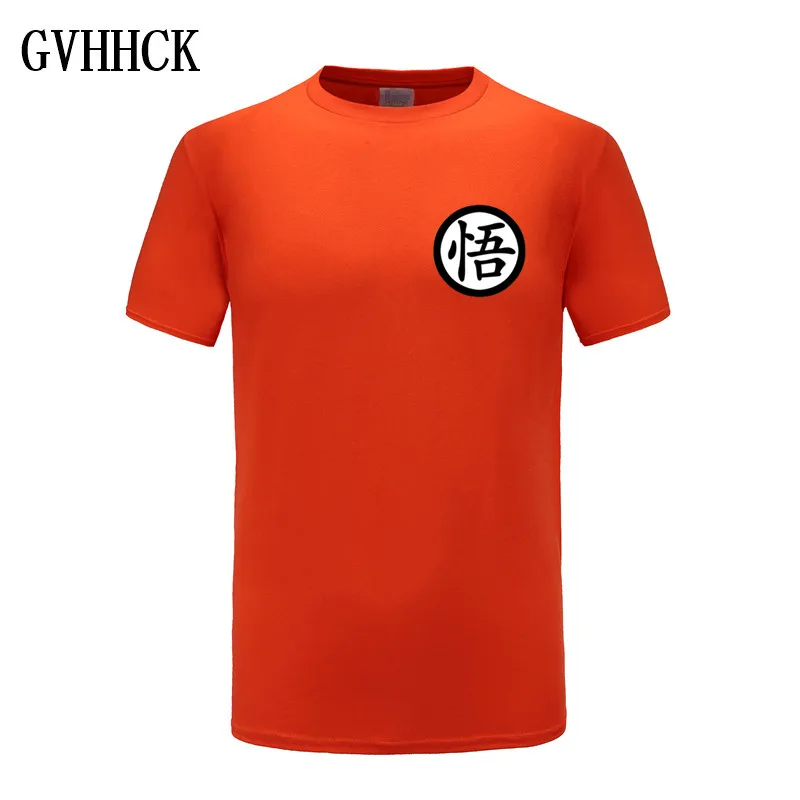 Dragon Ball Футболка мужская летняя Dragon Ball Z Супер Сон Гоку Slim Fit косплей 3D футболки Вегета футболка Homme - Цвет: 27 orange