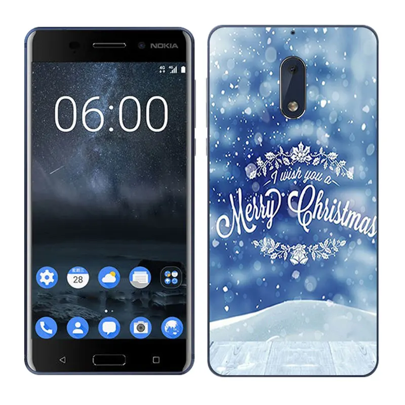 Чехол для Nokia 6 шесть мягких силиконовых чехлов из ТПУ окрашенные бобы Защитные