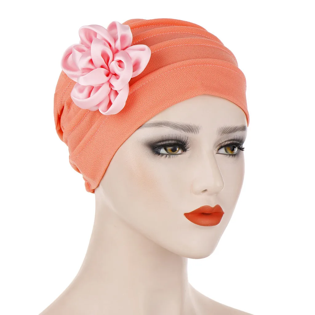 Женский шарф с цветочным принтом шапка тюрбан оборками Хемо beaniehats 2019|Женские