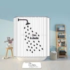 Творческий современный простой дизайн пользовательского душ Шторы Ванная комната Водонепроницаемый мягкий полиэстер ткань с 12 крючками