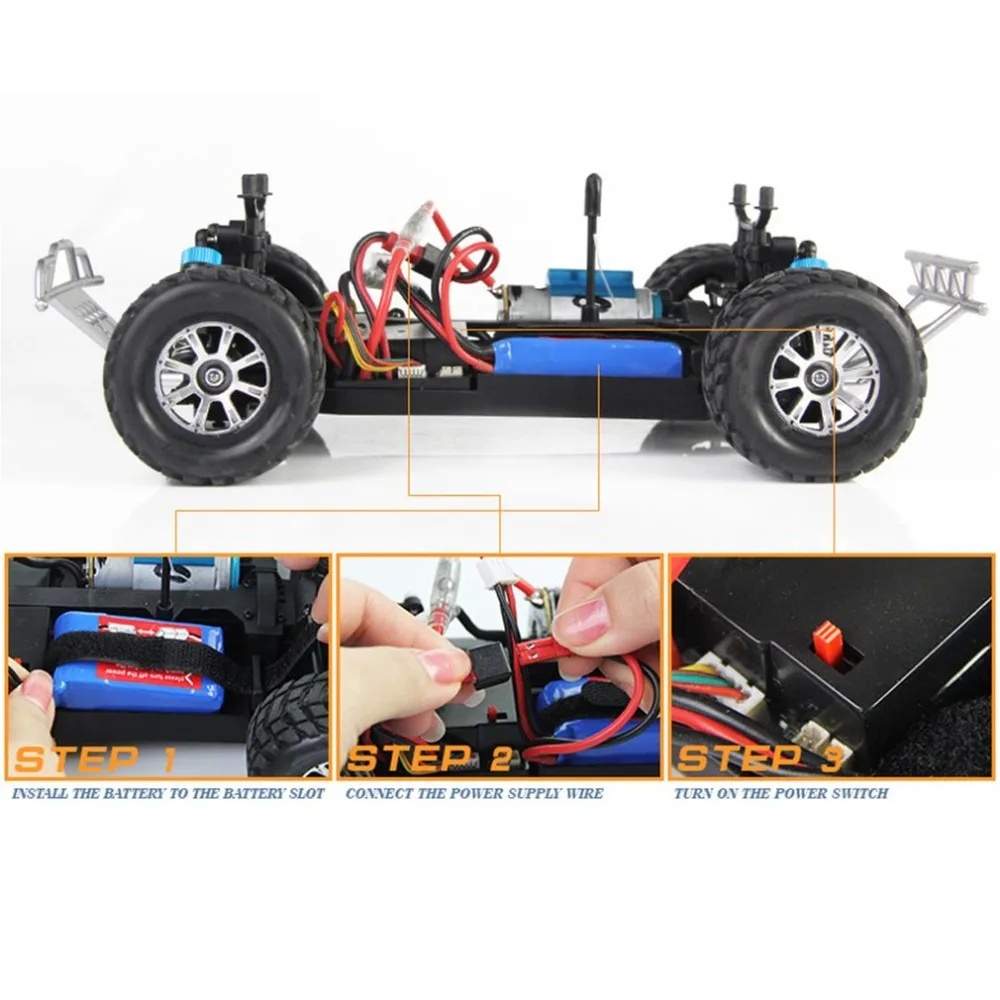 WLtoys A979 B 2 4 ГГц 1/18 масштаб полный пропорциональный 4WD RC автомобиль 70 км/ч высокая