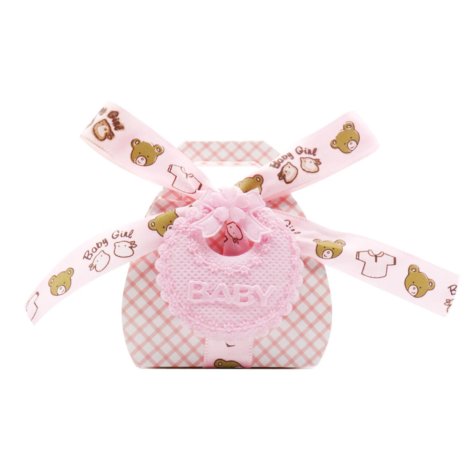 12pcs Baby shower Pink/blue Cute Cartoon bear paper candy bag gift box Kids birthday party DIY decorations supplies | Дом и сад