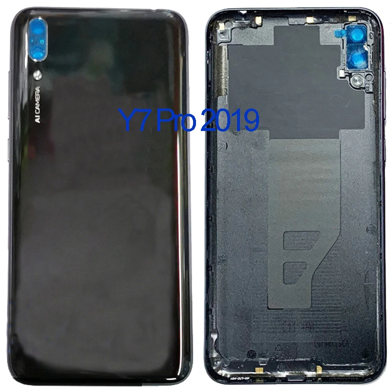 В наличии для Huawei Y7 2019 премьер 2019/Y7 Pro Батарея задняя крышка дверь сзади Корпус