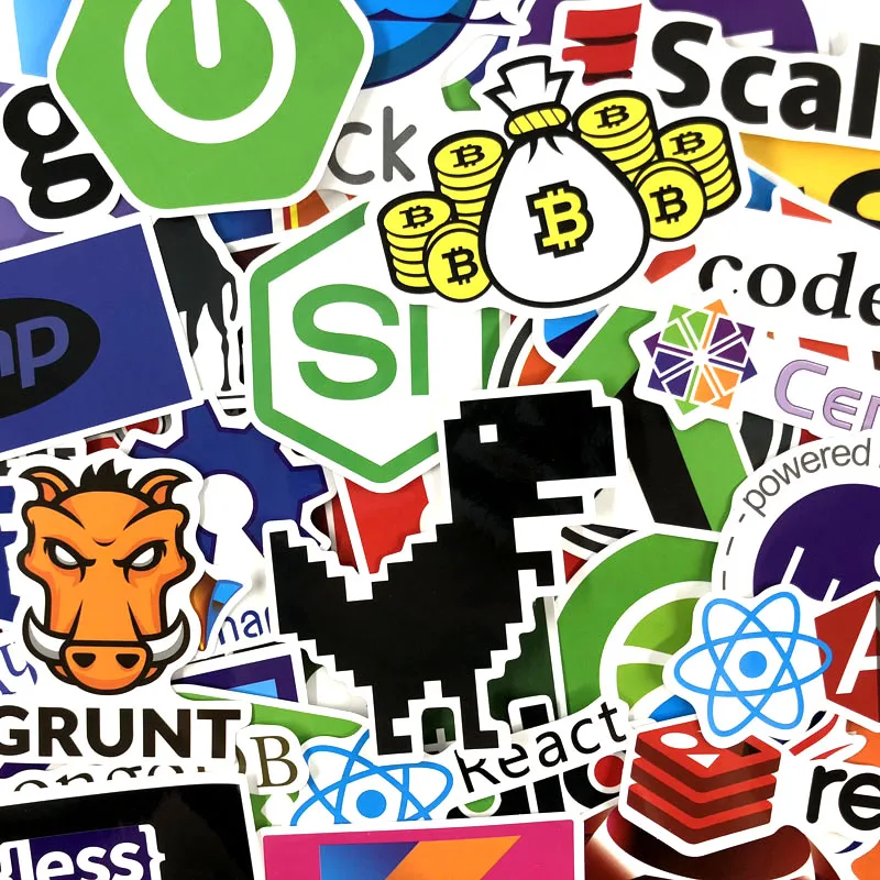 73 шт./компл. Интернет Java граффити наклейки JS Php Html облако Докер Bitcoin программирования Язык логотип для ноутбука Чемодан Тетрадь