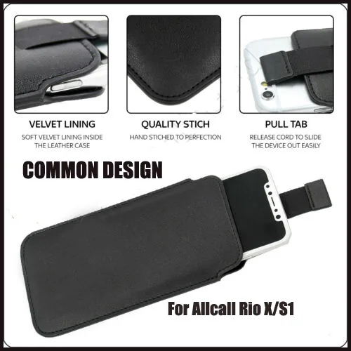 

Casteel PU Leather Case For Allcall Rio X S1 Pull Tab Sleeve Pouch Bag Case Cover