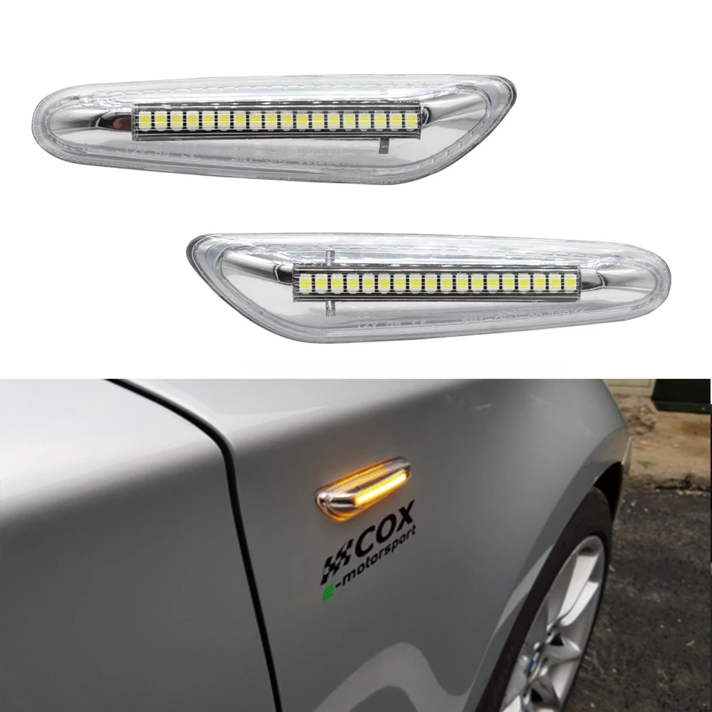 2 шт./лот E87 E88 E92 E93 X1 E84 X3 E83 X5 E53 LED боковой габаритный фонарь Поворотная сигнальная
