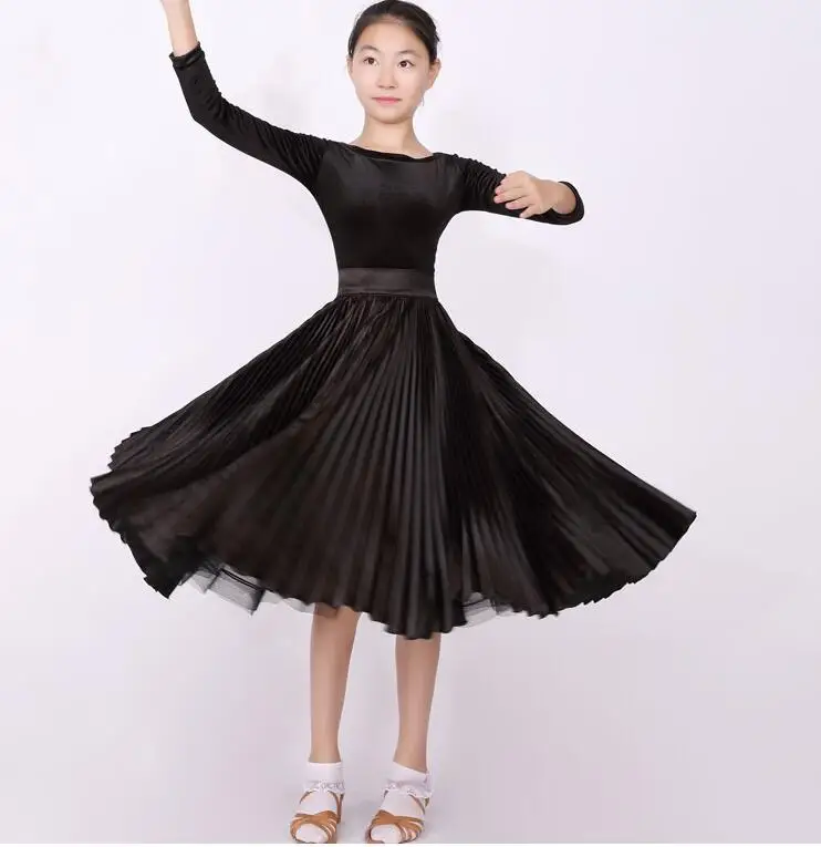 

kids ballroom dress Standard Competition Ballroom Dance Dress Girl Kids Child Modern/Waltz dress black