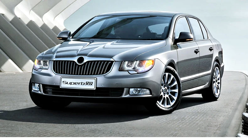 Высококачественный чехол для автомобиля для Skoda Superb 2009-2013 фары светодиодный фары DRL Объектив Двойной Луч Ксенон