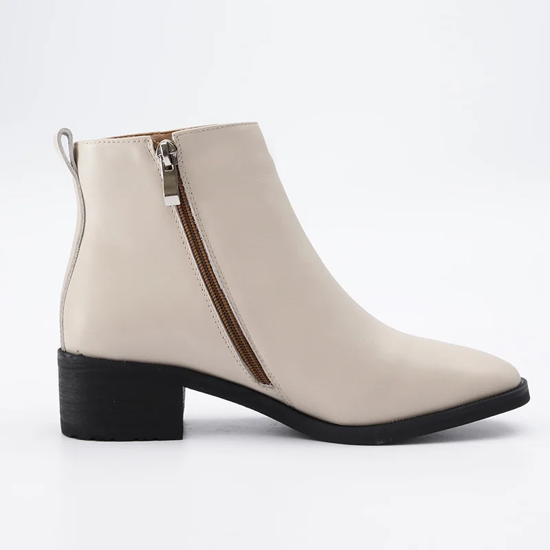 ISNOM/женские ботинки из коровьей кожи на толстом каблуке осенние модные ботильоны