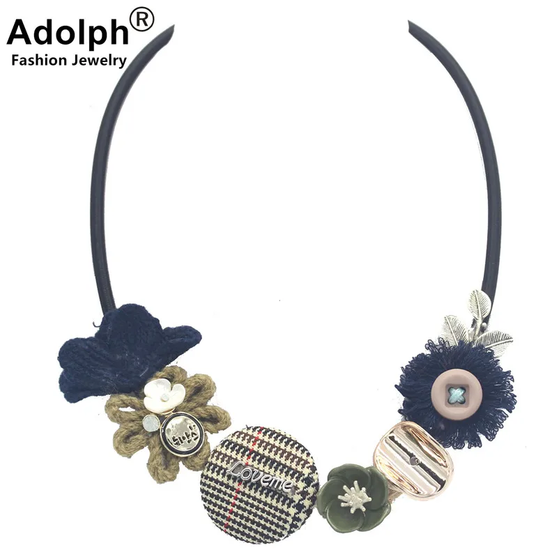 ADOLPH Extendy новинка ручная работа ткань цветок лист ожерелье-чокер любовь новые