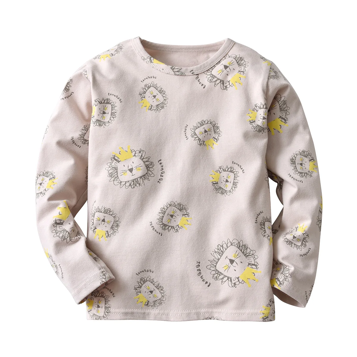 Europe children in the household to take shu wool grinding mullah frame printed cotton suit covered lion pajamas two-piece | Детская