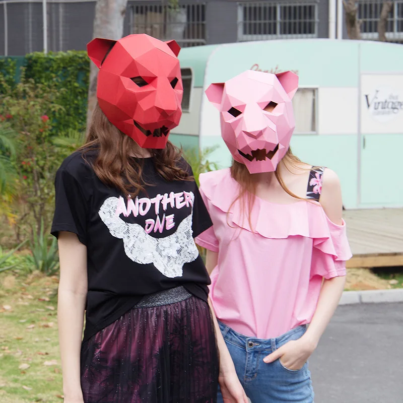 Маска Пантеры гарнитура Бумага узор материал &quotсделай сам&quot макияж для