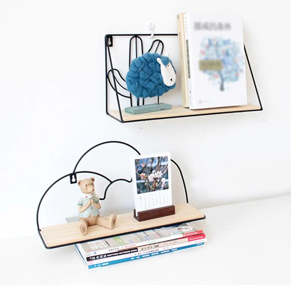 Креативная железная настенная полка склад хралилище подставленное к стене