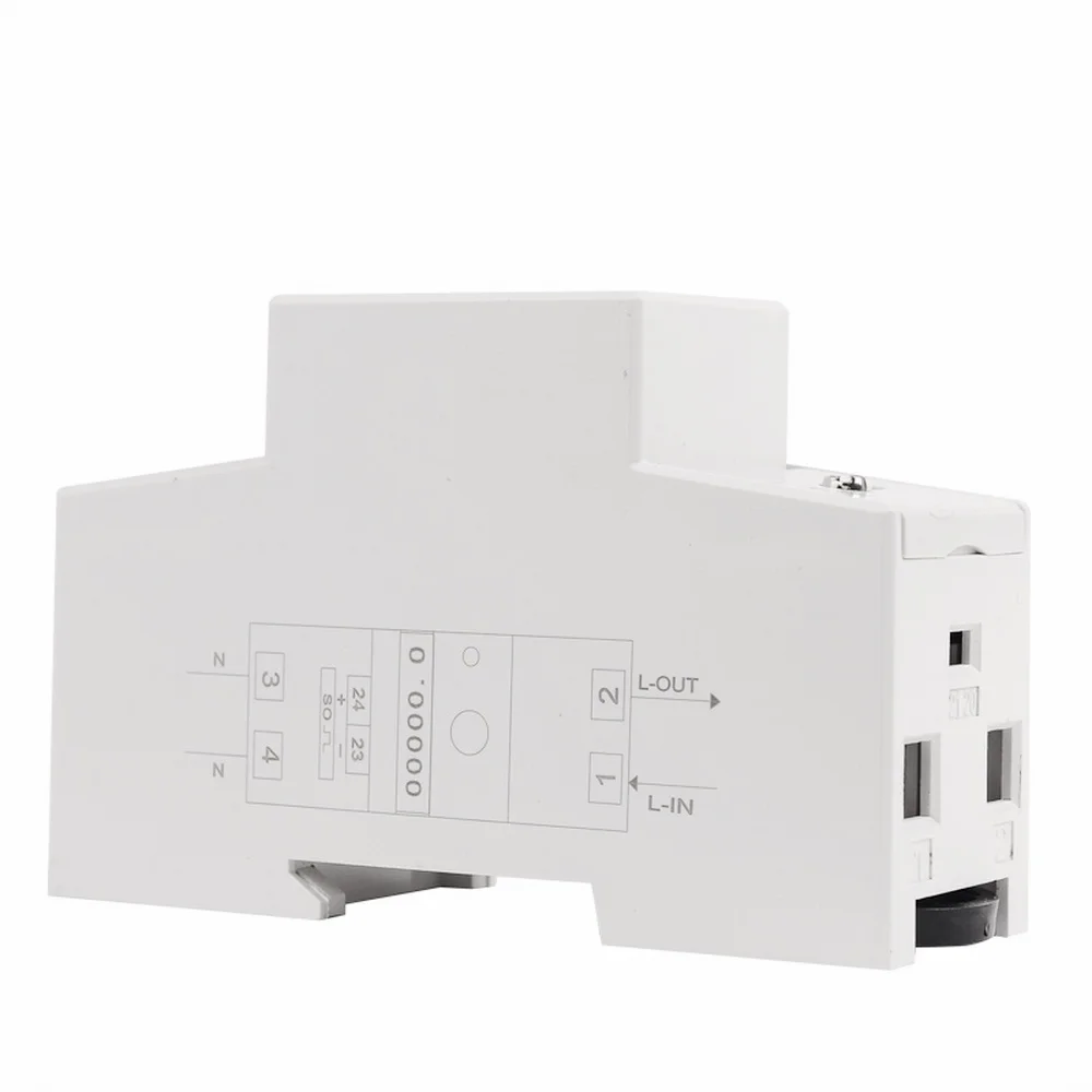 Din-рейка 5-80A 230V AC 50Hz однофазный ваттметр Потребляемая мощность ватт счетчик электроэнергии кВт-ч с функцией сброса