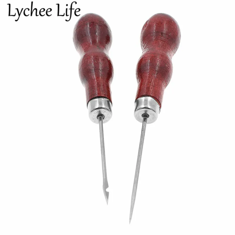 Lychee Life швейный пробойник отверстие крюк awl из нержавеющей стали для дерева иглы Ручное шитье для поделок Вязание Одежда Аксессуары