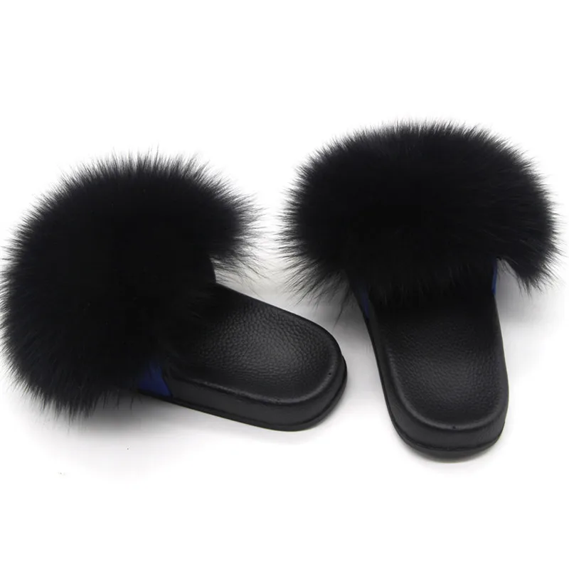 Специальное предложение Женские повседневные шлепанцы с мехом на ремешке