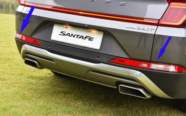 Для Hyundai Santa Fe 2019 2020 ABS хромированный задний отражатель противотумансветильник РА