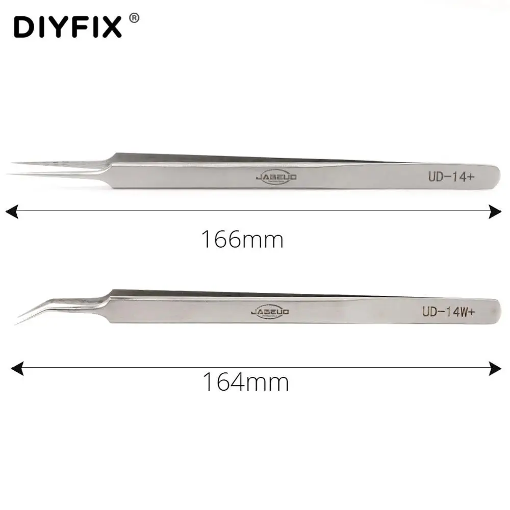 DIYFIX точные электронные пинцеты антистатические зажимы прямые наконечники Щипцы