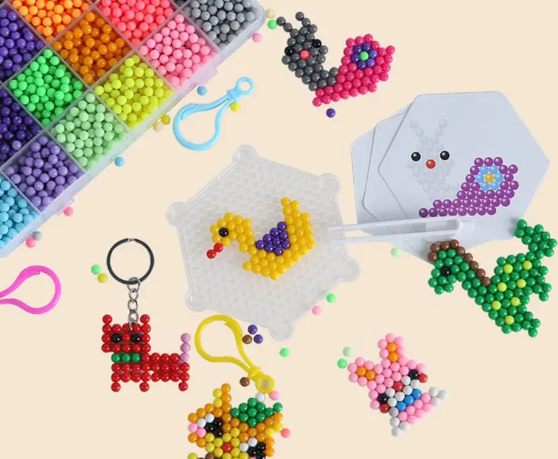 PUPUKOU pegboard липкие водные бусины аксессуары предохранитель бусины головоломки beadbond Развивающие игрушки diy магические бусины