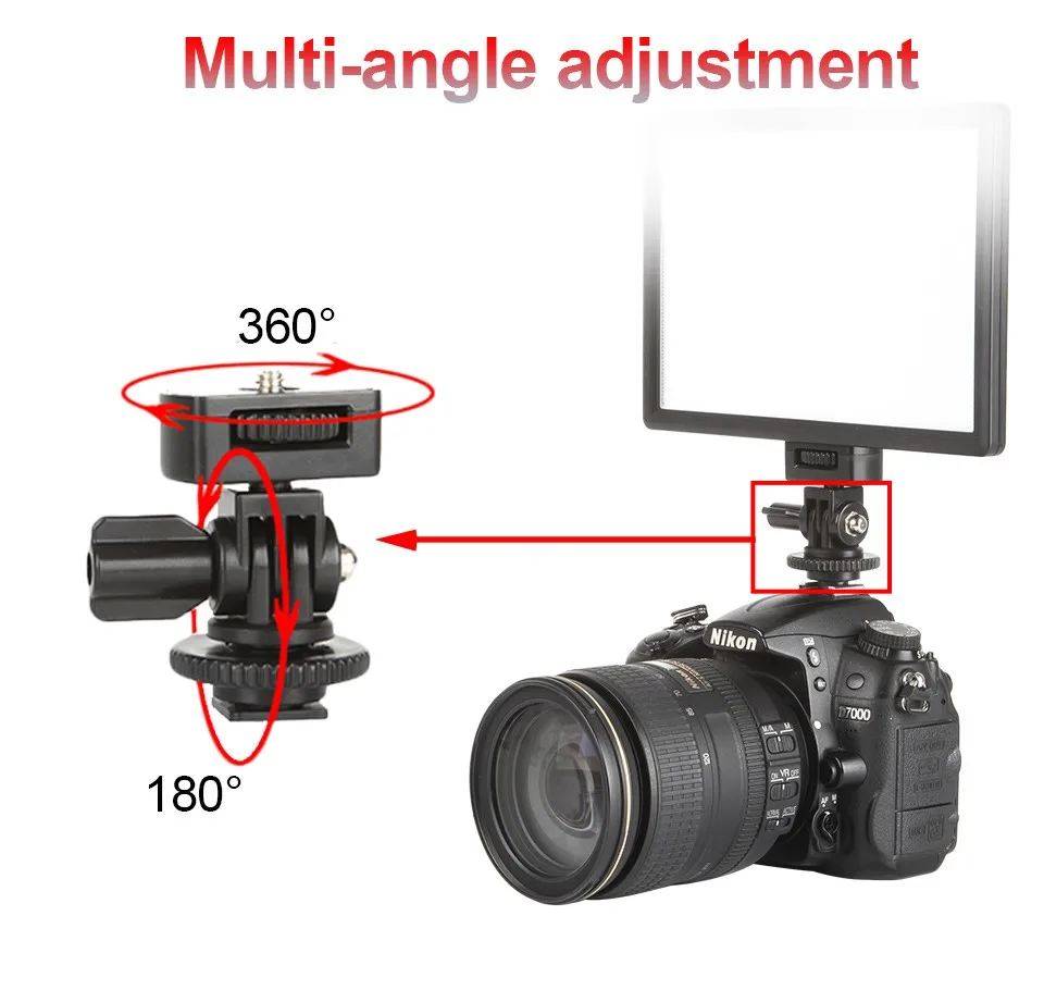 Viltrox L116T ЖК-дисплей двухцветный и с регулируемой яркостью тонкий DSLR видео светодиодный светильник+ батарея+ зарядное устройство для Canon Nikon камера DV видеокамера