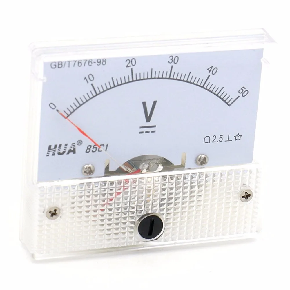 

DC 0-50V Analog Voltmeter Panel Meter Gauge 85C1Analog Voltmeter 85C1 DC 0-50V Rectangle Analog Volt Panel Meter Gauge