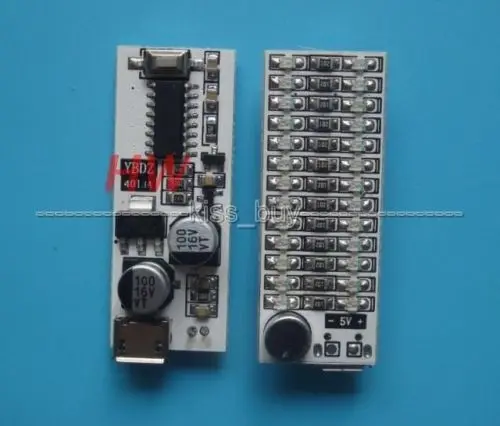 USB 2*13 Музыка Аудио спектр света Голосовое управление чувствительность