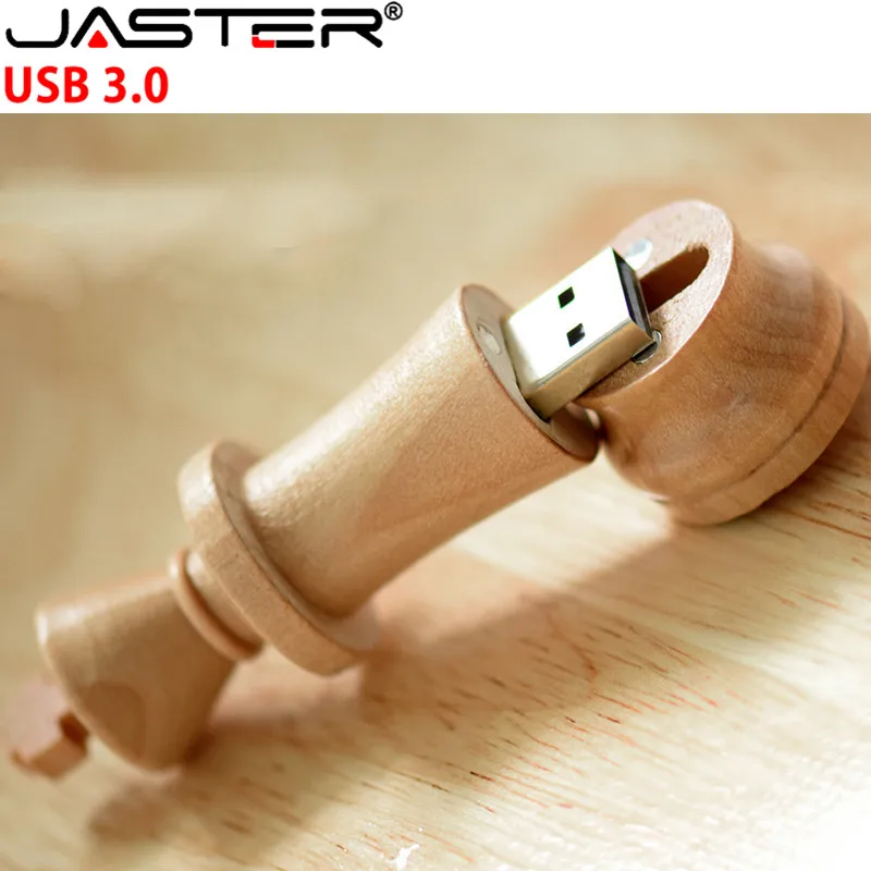 JASTER USB 3,0 деревянный международный шахматный USB флеш-накопитель 4 ГБ 16 ГБ 32 ГБ 64 ГБ логотип клиента свадебный подарок