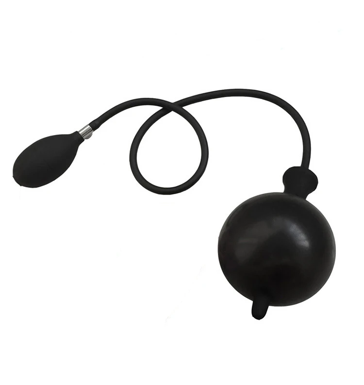 Надувная силиконовая большая Анальная пробка фаллоимитатор с насосом