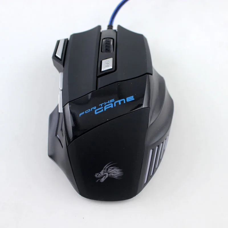 Профессиональная Проводная игровая мышь 7 кнопок 5500 точек/дюйм светодиодная