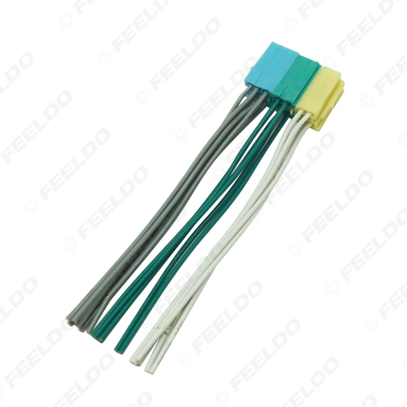 FEELDO 10pcs Car Radio Audio Wire Harness Adapter For Volkswagen Polo/Bora/Passat/Golf/Santana Skoda CD Power Cable Plug | Автомобили и