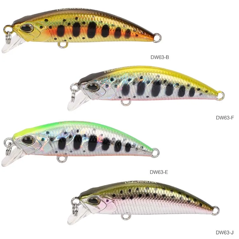 DW63-B-F-E-J TSURINOYA DW63 тонущие приманки Minnow Набор 50 мм 5 г 4 шт. мини Гольян жесткие рыболовные плавающие приманки Искусственные воблеры кренкбейт Peche Leurre - Цвет: DW63-B-F-E-J